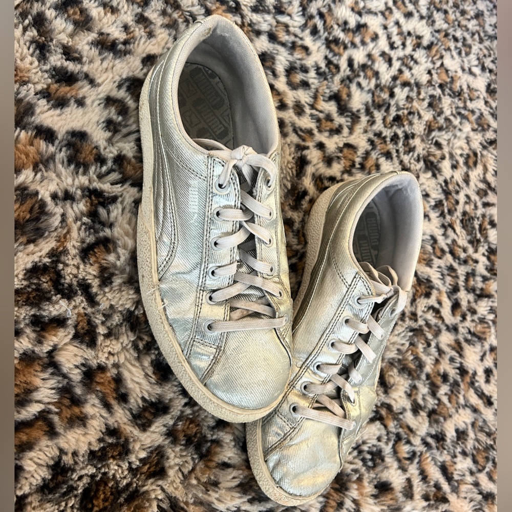 Puma Shimmering Silver Sneakers